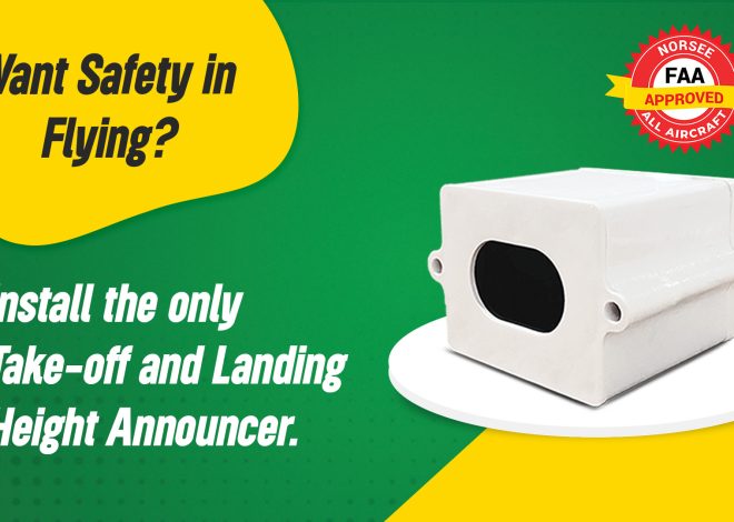 Want safety in flying? Install the only Take-off and Landing Height Announcer.