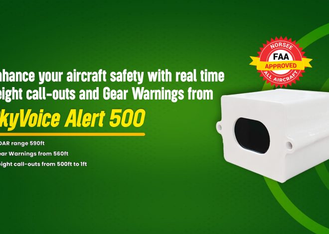 Enhance your aircraft safety with real time height call-outs and Gear Warnings from SkyVoice Alert 500