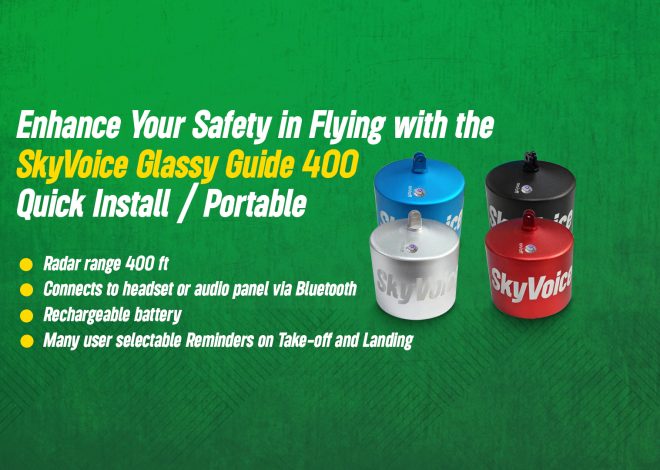 Enhance Your Flight Safety with the SkyVoice Glassy Guide 400 Quick Install / Portable